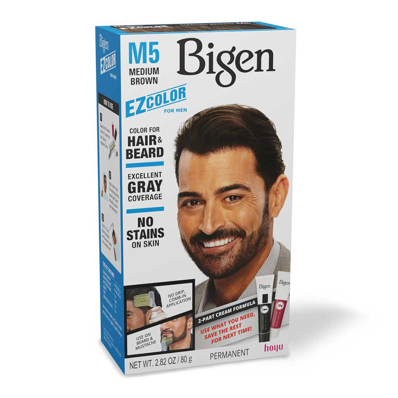 Bigen Ez Color For Men M5 Medium Brown Kit